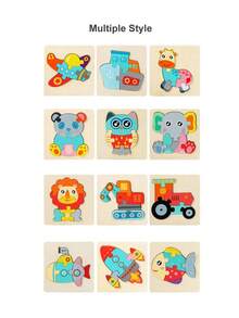 全新兒童木製拼圖玩具,卡通動物交通拼圖七件套拼圖玩具,適合喜愛汽車和動物的孩子。優秀的教育玩具,有助於發展手眼協調和色彩感受力,是送給你孩子的禮物。 - 彩色 - 查看 8