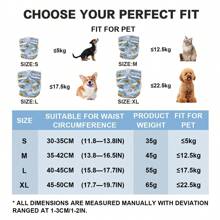 1入藍色狗狗尿布,寵物生理褲,適用於小型和中型狗的女狗月經褲 - 藍色 - 查看 7