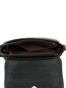 1pc Solid Color Retro Style Flap Crossbody Bag, Suitable For Women's Daily Use, Shoulder Bag, Crossbody Bag