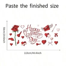 Ngày lễ tình nhân Tiếng Anh Slogan : Hoa hồng , Love , Phòng ngủ , Tiền sảnh , Nhà  Đồ trang trí , Dán tường , Tự dính - Nhiều màu - Xem 4
