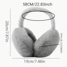 冬季保暖可摺疊耳塞實心加厚耳塞保暖耳塞,長毛絨可伸縮耳塞,男女適用