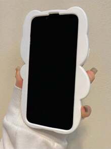 Cute Stuff 卡通可爱太阳镜枪猫手机壳，适用于 - 白色 - 查看 7