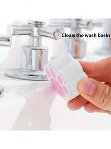 1個鏡子清潔海綿,家庭清潔海綿,洗碗海綿,浴室用品,浴室配件,浴室家電,浴室小工具,浴室用品,浴室器具 - 杏色 - 查看 6