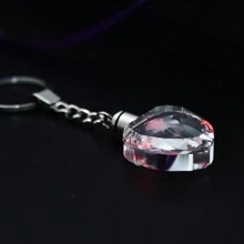 1pc Led Light Up Rose Flower Shaped Acrylic Resin Keychain/Keyring Gift For Women, Suitable For Sister/Friend/Girlfriend/Birthday, Can Be Used As Wallet/Backpack/Car Keychain, Id Card Pendant Decoration - Rose Lamp - View 9