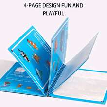 Livro de pintura mágica com água para decoração de Natal, brinquedos Montessori, livro de colorir reutilizável, livro de desenho mágico com água, livro de brinquedos educativos (todos os acessórios estão em cores e estilos aleatórios), escritório, escola, desenho, aluno, marcadores, papelaria, meninos, meninas, material escolar, material escolar, aquarela, brinquedos para meninos e crianças, brinquedos infantis, volta às aulas