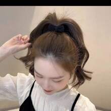 10 件/套多色女士蝴蝶结弹性发带，可爱发饰，适合日常使用情人节马尾辫发夹发圈橡皮筋发绳 - 彩色 - 查看 5