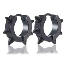 Steampunk Stainless Steel Spike Rivets Hoop Earrings For Women Party Jewelry - Rivet - View 8