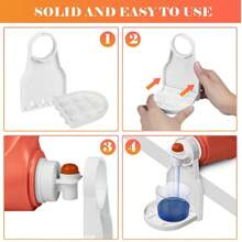 2pcs Laundry Detergent Plastic Cup Holder, Prevent Liquid Spillage, Foldable And Convenient - Black - View 4