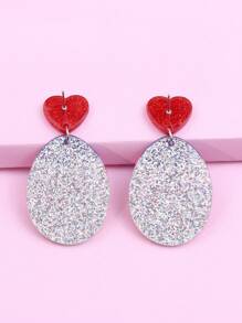 1對復活節彩蛋和兔子造型耳環,女士專屬 - 紅色 - 查看 3