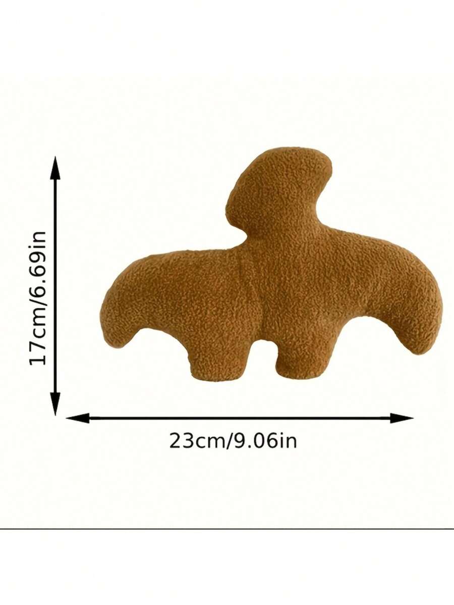 1pc Chicken Nuggets Plush Toy - Coffee Brown - View 1