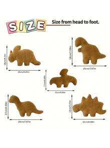 1pc Chicken Nuggets Plush Toy - Coffee Brown - View 2