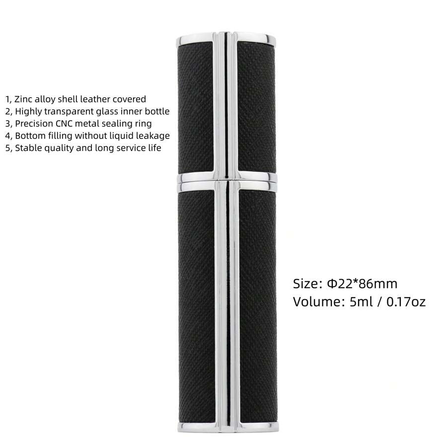 1 Bình Xịt Nước Hoa Có Thể Đổ Lại Cho Du Lịch 5ml/0.17oz - màu đen - Xem 1