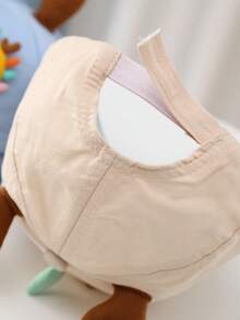 1pc Kids' Adjustable Animal Cartoon Style Baseball Cap With Letter Print Brim, Suitable For Daily Wear - Blue - View 4