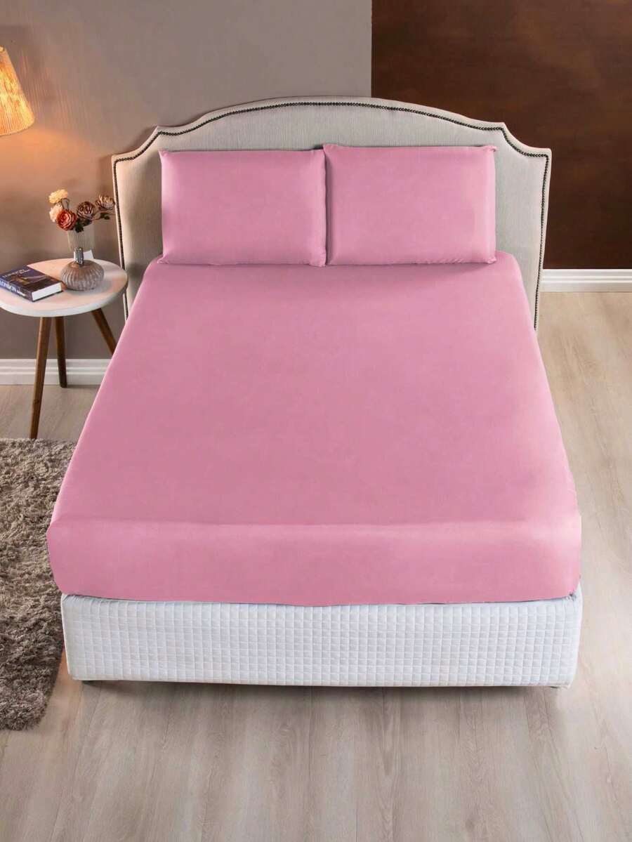 Sheet Sets with Pillowcases - 乾枯玫瑰色 - 查看 1