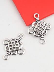 50入組合金製結吊飾,具有精美花紋,diy裝飾配件適用於春節賀卡、紅包、派對邀請 - A2105 - 查看 7