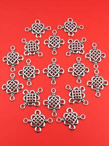 50入組合金製結吊飾,具有精美花紋,diy裝飾配件適用於春節賀卡、紅包、派對邀請 - A2105 - 查看 5