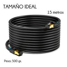 Cable De Red Cat8 Vention Rj45 Ethernet Sstp Patch Cable 15 Metros - Negro - Ver 4