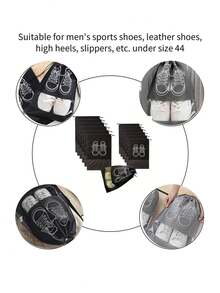 10 件/5 件/1 件鞋收納袋,防曬,防塵鞋套,防塵罩,掛鞋袋 - 彩色 - 查看 2