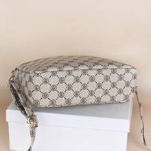 2024新款女包，印花图案相机包，妈妈单肩包，时尚简约斜挎包，多层零钱包，休闲时尚手机包，可爱小方包配肩带，PU皮拉链大容量，百搭图案贝壳包，日常使用 - 米色 - 查看 7