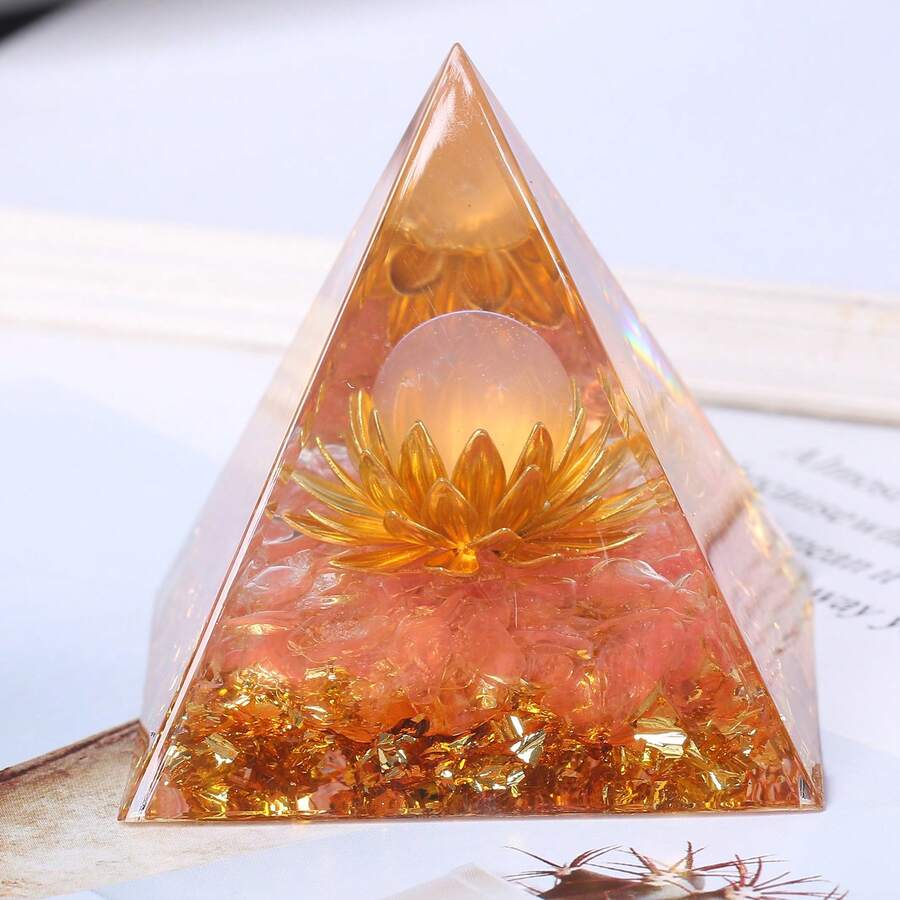 1入組生命之花奧創金字塔,提供正能量,保護能量發生器,減輕壓力,療癒水晶,吸引財富,平衡脈輪,冥想,家庭裝飾,帶來好運,假日派對裝飾,禮物 - 白水晶生命之花 - 查看 1