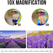 高清雙筒望遠鏡適用於觀鳥、運動、狩獵和音樂會-低光夜視和高清棱鏡玻璃鏡頭適用於成人 - 黑色 - 查看 5