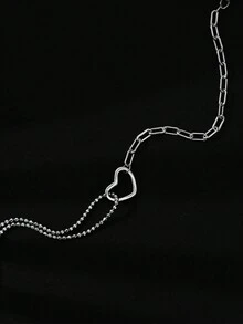 1條 S925 純銀心形手鍊,簡單優雅的韓式風格,適合日常佩戴,也適合情人節禮物 - 心形 - 查看 2