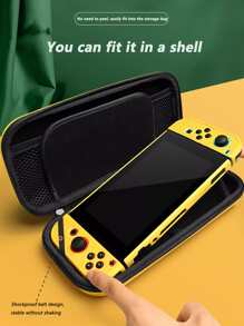 Storage Bag Compatible With Switch Game, Compatible With Game Case, Anti-Shock And Pressure-Resistant, Large Capacity, Thin And Light, Fully-Wrapped, Comfortable Handfeel, 1:1 Precision Mold Control, Anti-Shock And Pressure-Resistant, Non-Pressing Joystick, Abs+Pc Hard Shell, Not Deformed Under Heavy Pressure - Red - View 5