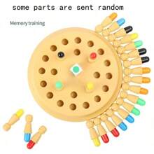 專注和觀察力培養記憶棋盤桌上遊戲玩具,顏色隨機,1入組/件 - 彩色 - 查看 3