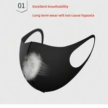3 pièces Masques faciaux en soie de glace réutilisables, masques unisexes respirables en forme 3D, convenant pour le cyclisme, les activités en extérieur et le port quotidien