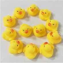 10 Piezas Patos De Goma Para Baño Y Natación - Amarillo - Ver 1