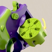 Juguete Inquieto Pistola Revolver Modelo No Disparable Con Cámara Giratoria Y Recámara Automática Juego De Fiesta Juguete Creativo - Descomprimir Zanahoria Revólver Púrpura - Ver 5