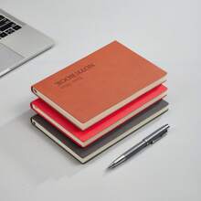 Cuaderno A5 Grueso Con Páginas De Cuadrícula Y Páginas Cuadradas, Para Papelería, Cuentas Manuales, Escritura Creativa En Diario - Marrón - Ver 4