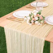 1pc Cheese Cloth Doilies, Gauze Doilies Romantic Wedding Cheese Cloth Decoration Bride Arch Tea Party Centerpiece Decoration For Valentine's Day Dinner