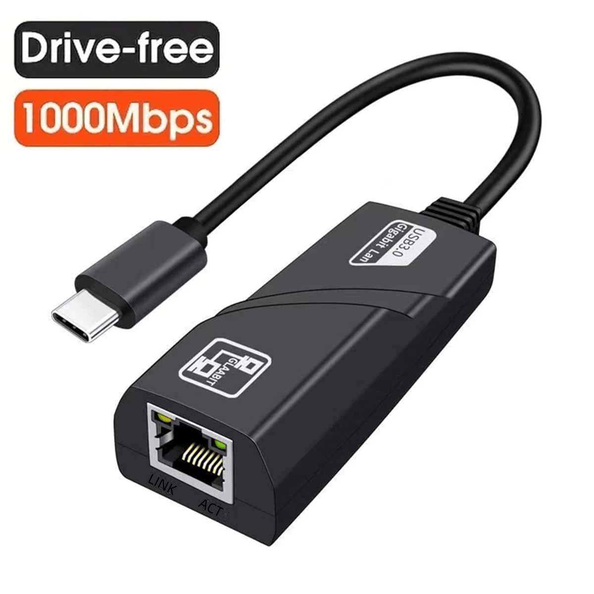1入 10/100/1000 Mbps Type-c Usb-c To Ethernet Rj45 Usb C 轉換器,可兼容 Usb C 轉 Rj45,100mbps Type-c Gigabit 以太網 Lan 網絡適配器,適用於book Pro/air、ipad Pro、dell Xps、surface Laptop等操作系統 - 黑色 - 查看 1