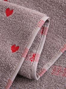 2pcs Heart Jacquard Thickened Absorbent Soft Skin-Friendly Cotton Adult Face Towels, Mixed Colors - Multicolor - View 8