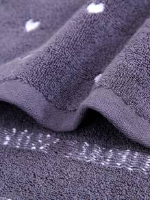 2pcs Heart Jacquard Thickened Absorbent Soft Skin-Friendly Cotton Adult Face Towels, Mixed Colors - Multicolor - View 9