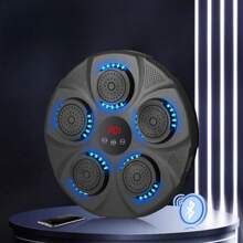 1 件黑色拳擊機適合兒童和成人,帶有 Led 燈和沙袋,適合在家中進行拳擊訓練 - 黑色 - 查看 1