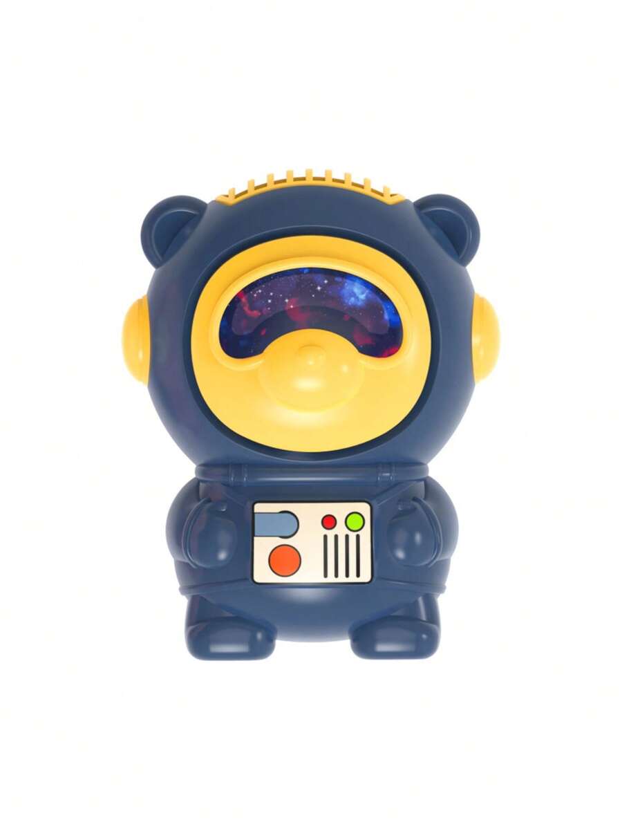 太空熊小風扇,可愛的迷你太空頸掛風扇,適用於學生和放在桌面上,方便攜帶 - 杏色 - 查看 1