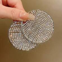 1 đôi Sáng bóng Vàng Tấn Váy rộng & Đồ trang trí Rhinestone Hoa tai Thích hợp Đối với Của phụ nữ Đám cưới Và Các bữa tiệc - Thời trang - Xem 11