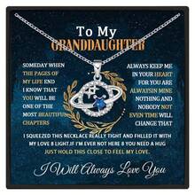 1pc Children's Fashionable Creative Star Shaped Copper With Cubic Zirconia Pendant Necklace With Card & Gift Box, Suitable For Festive Gifts And Everyday Wear - Silver - View 1