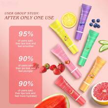 6pcs/Set Women's Gift Fruit Flavored Lip Oil, 15ml/Bottle With Hyaluronic Acid, Squalane. 24h Deep Moisturizing & Hydrating Lip Balm, Suitable For Dry Skin