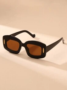 1pc Ladies' Fashion Glasses With Metal Decoration Square Frames, Luxurious And Fashionable, Featuring A Classic Style And Exaggerated Design To Showcase Women's Aesthetic Accessories, Suitable For Daily Wear, Parties, Driving, Outdoor Travel, - Multicolor - View 6