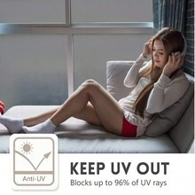 1 Roll Self-Adhesive Electrostatic Frosted Privacy Glass Film Anti-Uv Blackout Opaque Glass Sticker - Black - View 2