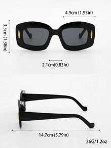 1pc Ladies' Fashion Glasses With Metal Decoration Square Frames, Luxurious And Fashionable, Featuring A Classic Style And Exaggerated Design To Showcase Women's Aesthetic Accessories, Suitable For Daily Wear, Parties, Driving, Outdoor Travel, - Multicolor - View 9