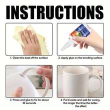 多用途強力膠水,適用於電子、木材、陶瓷、鞋子等,具有耐水/油性 - 彩色 - 查看 9