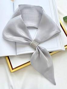 女士長款薄圍巾,鑲有亮片,百搭,頸部保護和裝飾領帶 - 彩色 - 查看 7