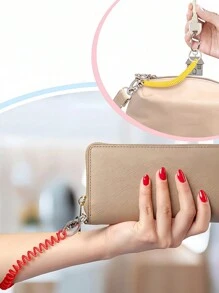 12 pièces Porte-clés à ressort spirale rétractable multicolore, anneaux de porte-clés, mousqueton, porte-clés enroulé, pour usage quotidien, école, voiture, accessoires mignons, gothique, Y2K