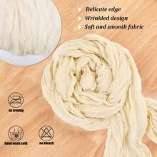 1pc Cheese Cloth Doilies, Gauze Doilies Romantic Wedding Cheese Cloth Decoration Bride Arch Tea Party Centerpiece Decoration For Valentine's Day Dinner