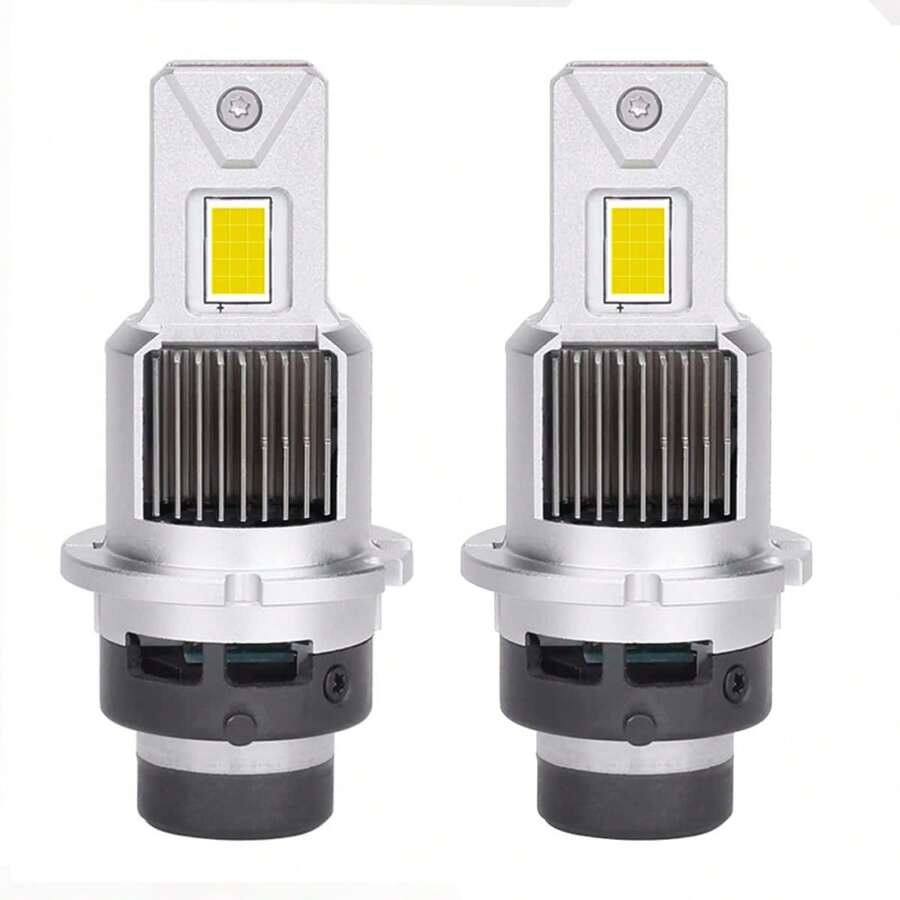 2入組d4s D4r D2r D2s Led汽車頭燈燈泡6000k白光轉換套件即插即用氙氣hid燈替代品canbus無錯誤,適用於豐田尼桑 - 白色 - 查看 1