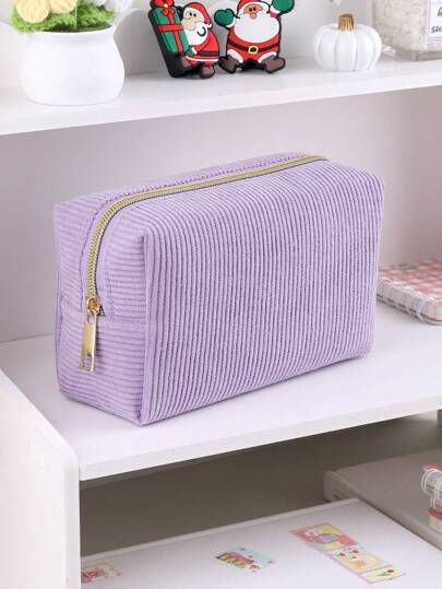 1/2 pezzi Astuccio semplice e di grande capacità, in materiale di velluto a coste multifunzionale, forniture scolastiche, astuccio per matite, forniture per ufficio, regalo per il ritorno a scuola, stagione del ritorno a scuola, forniture scolastiche, astuccio per matite, zaino, cancelleria, borsa